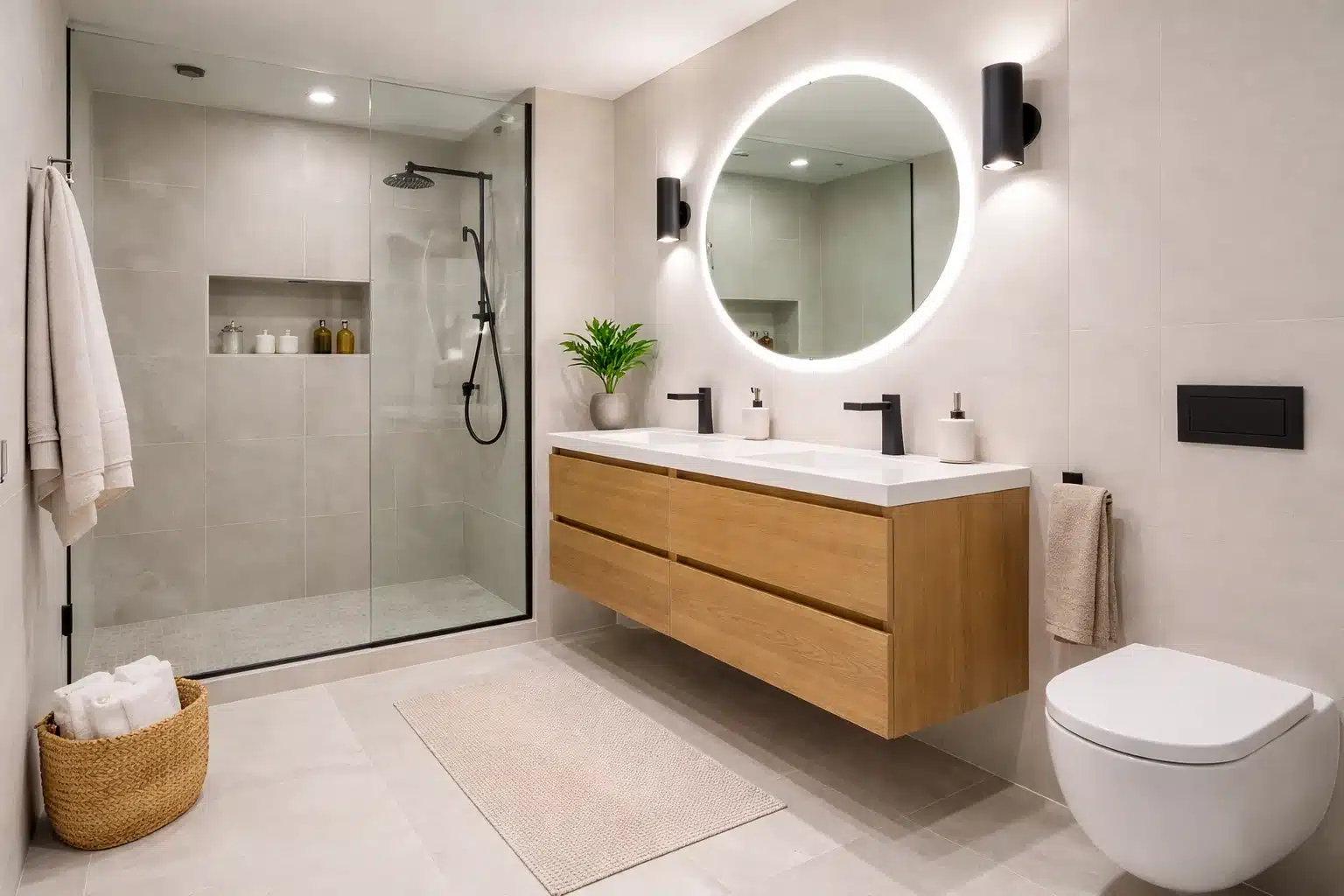 Remodelação de casa de banho moderna em Lisboa